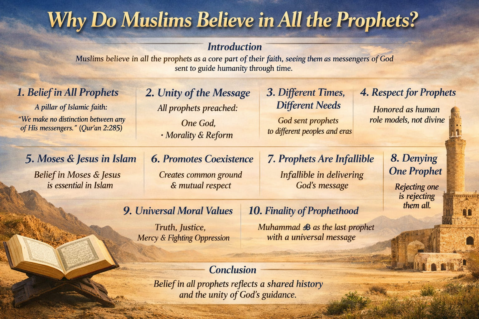 Muslims Do Why Do Muslims Believe in All the Prophets? : Islam Learn Academy